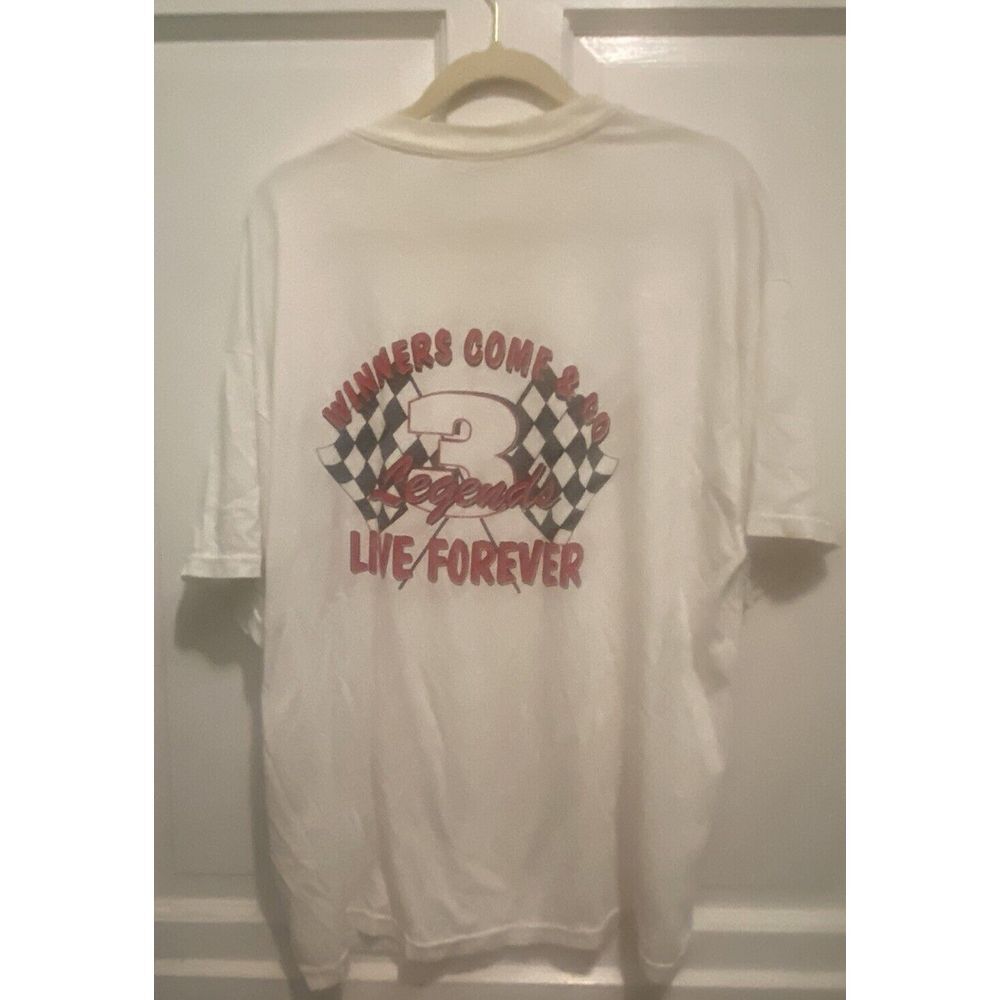 Vintage NASCAR 1990's Dale Earnhardt Jr. Hanes Cotton T-Shirt Men's Size 2 XL